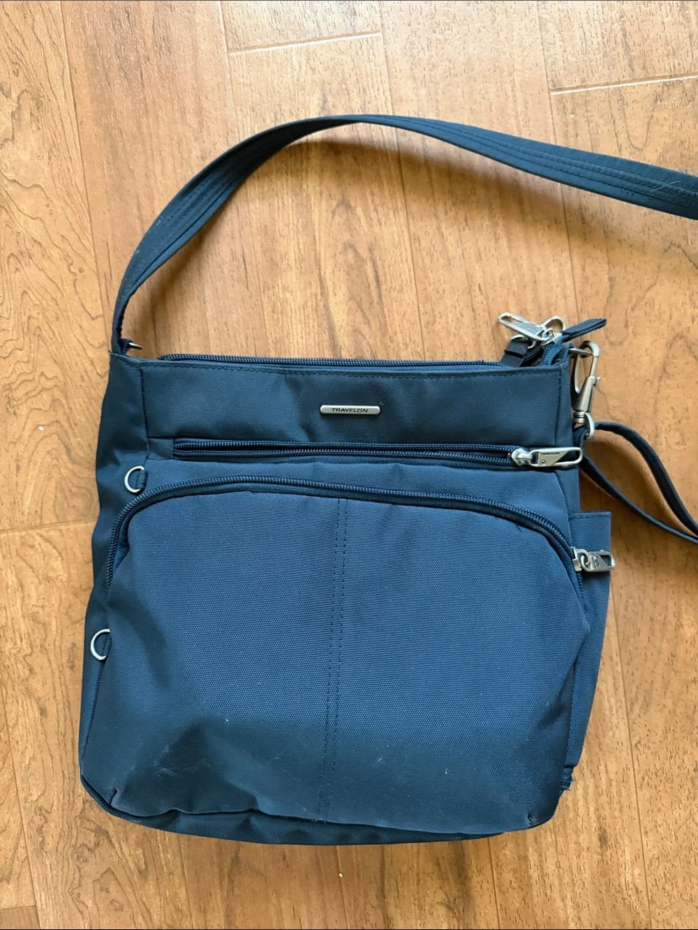 Travelon Navy Blue Crossbody Messenger Bag